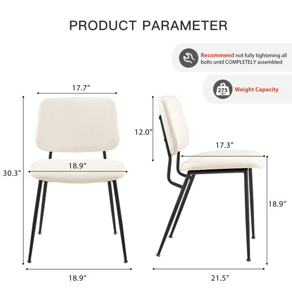 Ebern Designs Courbevoie Upholstered Split Curved Back Metal Dining